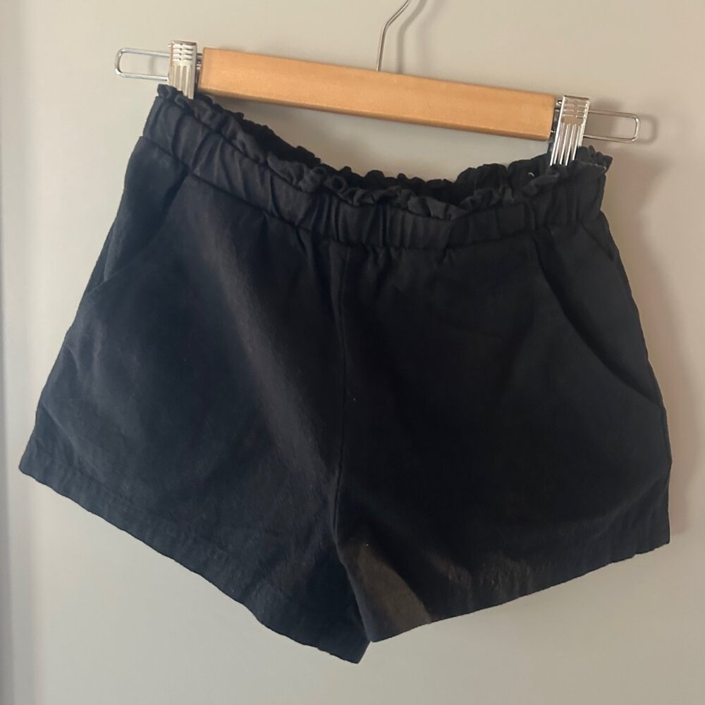 Girls O'Neill Black Linen Shorts XS